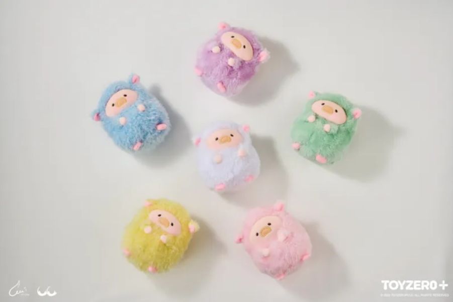 LULU豬 彩虹豬羊毛絨公仔盲盒 