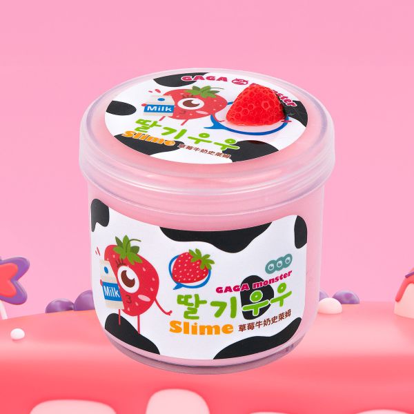 Peach Yakult Slime GAGA monster 、蜜桃多多史萊姆、創意啟發玩具、親子互動、安全無毒史萊姆、創意手作材料、療癒系史萊姆