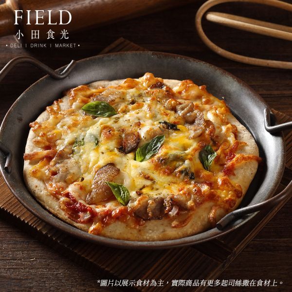 滿滿台灣味--全麥風味手工PIZZA/蘿勒鹹豬肉 鹹豬肉, 九層塔, 蘿勒, pizza, 冷凍pizza, 全麥, 地中海