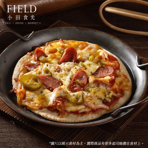 厚實滿足歐陸風--全麥風味手工PIZZA/煙燻德腸 德式香腸, 地中海, Pizza, 冷凍Pizza