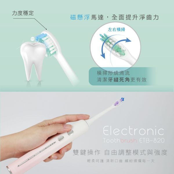 【KINYO】漸層音波電動牙刷(ETB-820) 電動牙刷