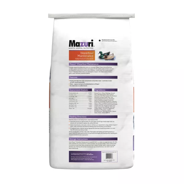 爾娥小姐Mazuri-5642-水禽專用飼料維持期(天鵝飼料.鵝飼料.鴨飼料.柯爾鴨) 原包裝 整袋/半袋裝 Mazuri 瑪滋力 天鵝飼料 mazur 柯爾鴨飼料 鵝飼料 鴨飼料'
