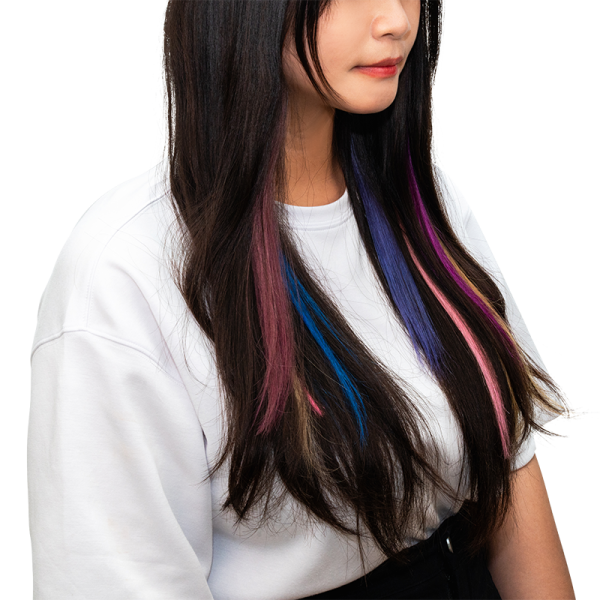 彩色真髮．髮片 假髮、髮片、彩色髮片、染髮、挑染、假髮片