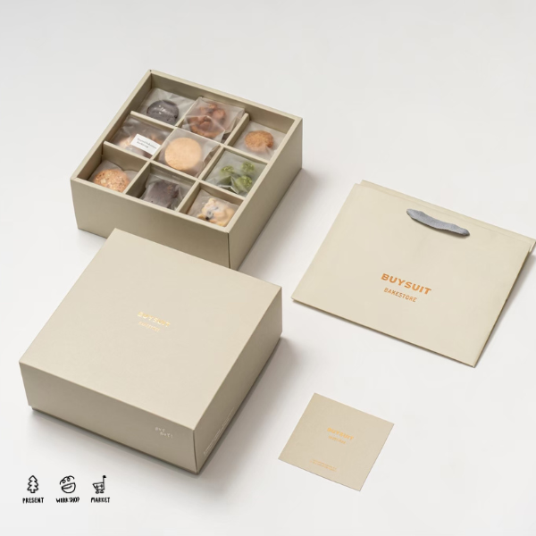九宮格喜餅禮盒 喜餅 buysuitbakestore buysuit  拜樹頭喜餅 高雄喜餅 喜餅禮盒拜樹頭烘焙商店 喜餅試吃 手工喜餅