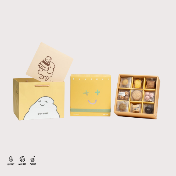 九宮格喜餅禮盒 喜餅 buysuitbakestore buysuit  拜樹頭喜餅 高雄喜餅 喜餅禮盒拜樹頭烘焙商店 喜餅試吃 手工喜餅