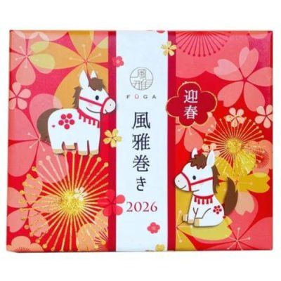 日本年節限定2026 馬年限定 風雅卷 禮盒 15入 馬年限定 九州熊本知名的土產 五種口味 禮盒 新年包裝禮盒 日本年節限定2026 馬年限定 風雅卷 禮盒 15入 馬年限定 九州熊本知名的土產 五種口味 禮盒 新年包裝禮盒