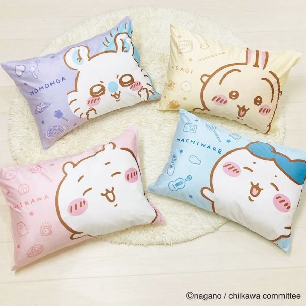 日本限定 chiikawa 吉伊卡哇 枕頭套 雙面款枕頭套 43×63cm 吉依卡哇 拉鍊枕頭套 日本限定 chiikawa 吉伊卡哇 枕頭套 雙面款枕頭套 43×63cm 吉依卡哇 拉鍊枕頭套 枕頭 吉依卡哇枕頭 被套+枕頭套組 2件組