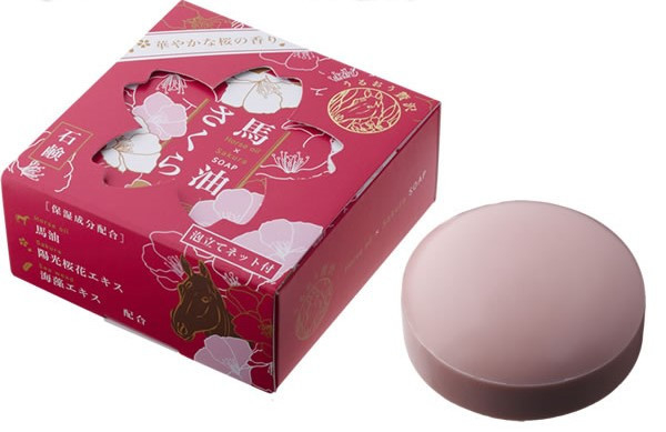 日本櫻花季限定 櫻花香馬油皂 櫻花馬油石鹼 100G 附起泡網 日本櫻花季限定 櫻花香馬油皂 馬油皂 櫻花馬油香皂  馬油皂 日本馬油 馬油石鹼 馬油香皂 櫻花石鹼