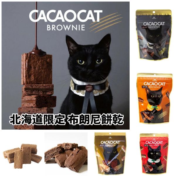 日本 北海道限定 CACAOCAT 布朗尼 黑巧克力 北海道伴手禮 可可貓 巧克力布朗尼 黑貓布朗尼夾心酥 切塊布朗尼 60G 日本 北海道限定 CACAOCAT 布朗尼 黑巧克力 北海道伴手禮 可可貓 巧克力布朗尼 黑貓布朗尼夾心酥 切塊布朗尼 60G