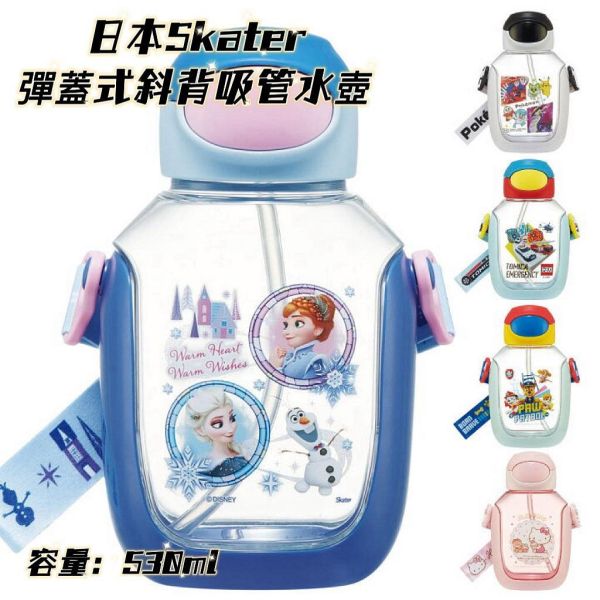 日本 Skater 迪士尼 彈蓋式吸管水壺 迪士尼公主 冰雪奇緣 6DX 可斜背 吸管水壺 530ml 現貨 日本 Skater 迪士尼 彈蓋式吸管水壺 迪士尼公主 冰雪奇緣 6DX 可斜背 吸管水壺 530ml 現貨
