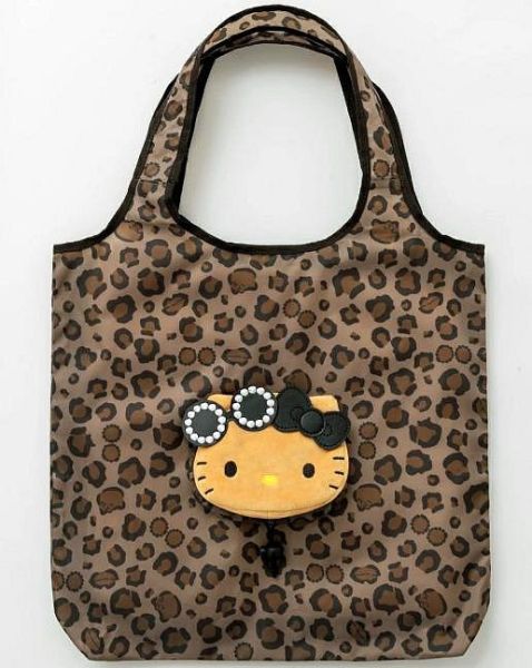日本三麗鷗 限量款 日曬凱蒂貓 曬黑豹紋款 KITTY 購物袋 可收納購物袋 豹紋購物袋 日本三麗鷗 限量款 日曬凱蒂貓 曬黑豹紋款 KITTY 購物袋 可收納購物袋 豹紋購物袋