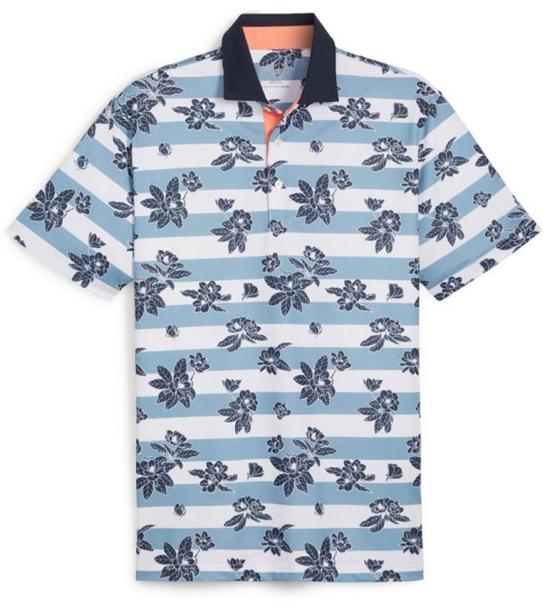 PUMA高爾夫系列花園短袖POLO衫-藍 