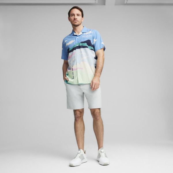 PUMA高爾夫系列PTC印花短袖襯衫 