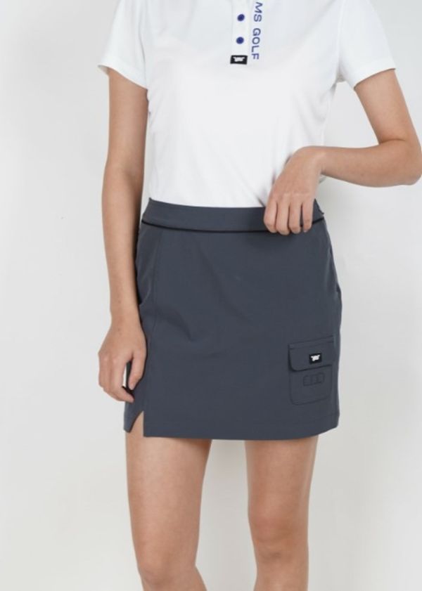 LMS女款 小口袋飾高爾夫短裙 宇宙灰 