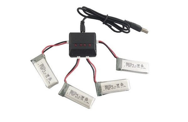 3.7V 1拖4 四軸飛機 充電器 不含電池 