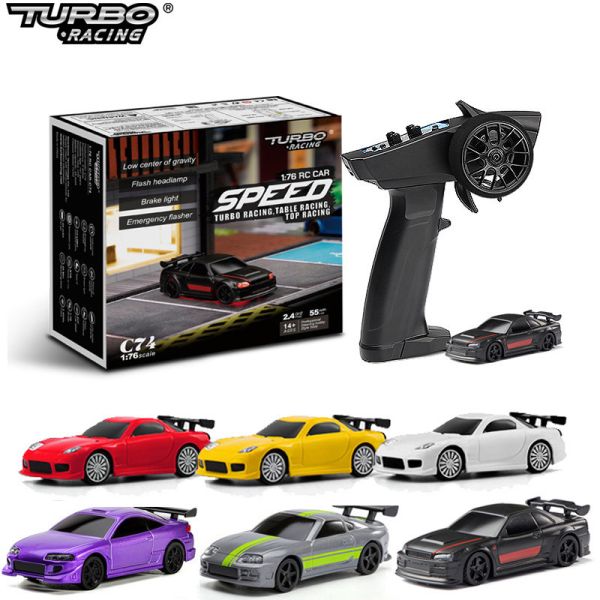 C74 TURBO RACING 1:76全新平跑 C74 全比例迷你 競速車款 1/76 