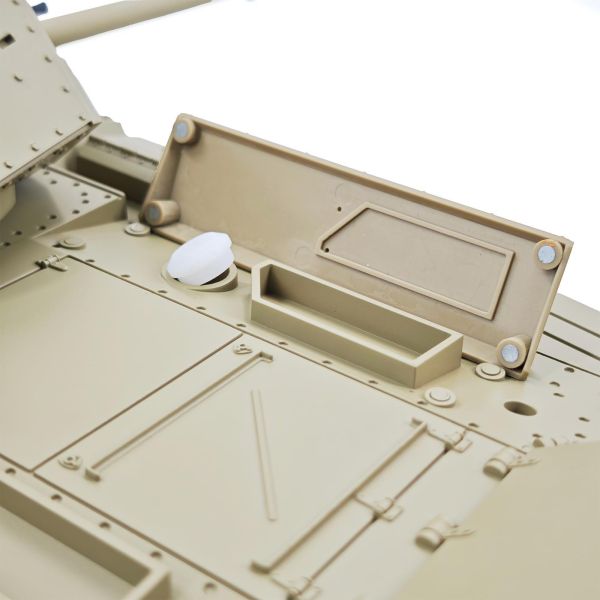 十字軍 标配1电池 沙黄色涂装+360度炮塔旋转+炮管伸缩+坦克冒烟 