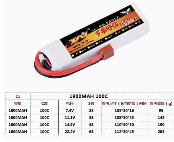 3S1800MAH 100C WL917  偉力 WL916 無刷高速船專用 