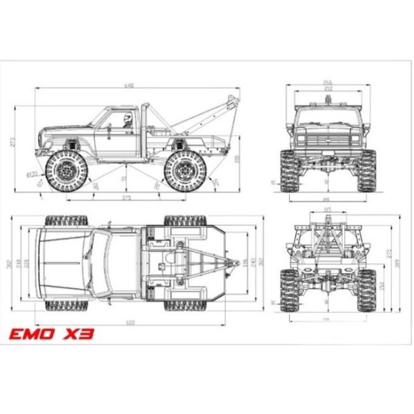CROSSRC 電動 EMO X3東北虎1/8拖車救援車攀爬車越野車RTR  不含電池 充電器 