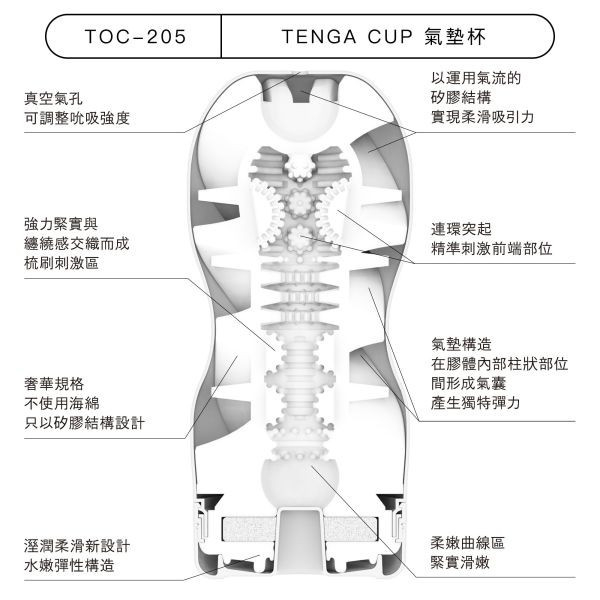 TENGA CUP 氣墊杯[TOC-205] TENGA,CUP,氣墊,纏繞,螺旋,無海綿