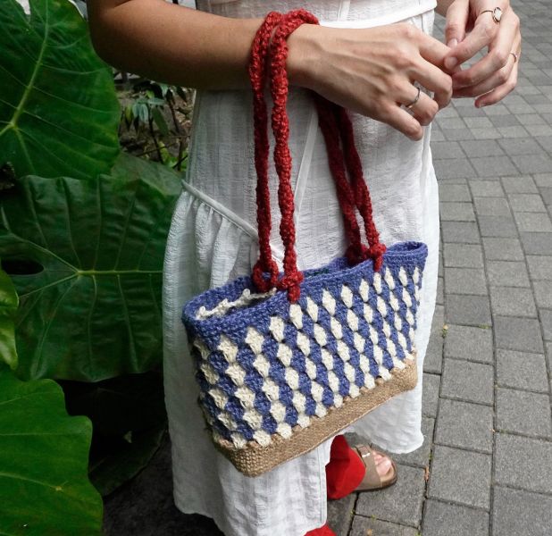 貝殼波浪手提袋 / Shell Waves Jute Bag 