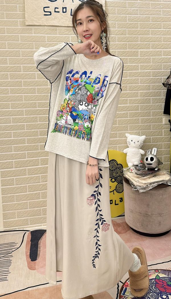 波波邊娃頭上衣 