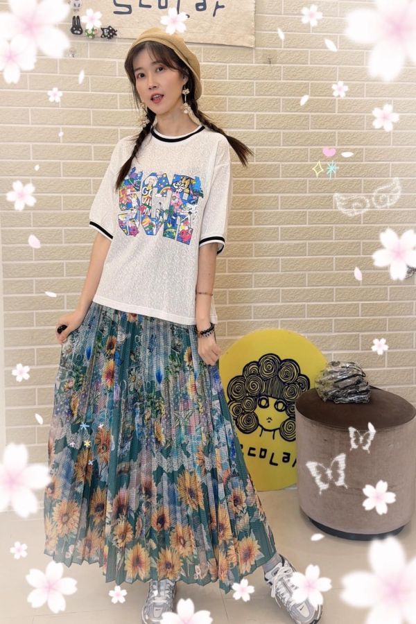 小雛菊太陽花網眼裙 