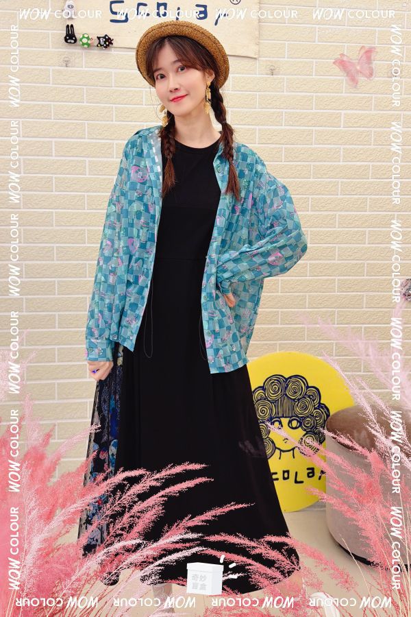 棋盤格蘑菇襯衫 