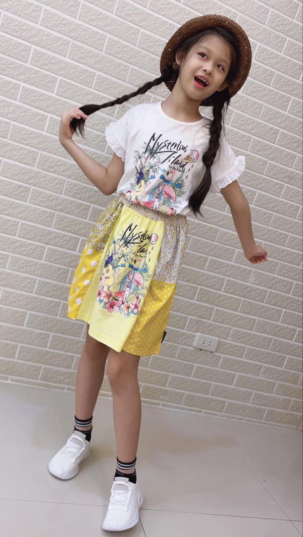 KIDs花園拼接裙 