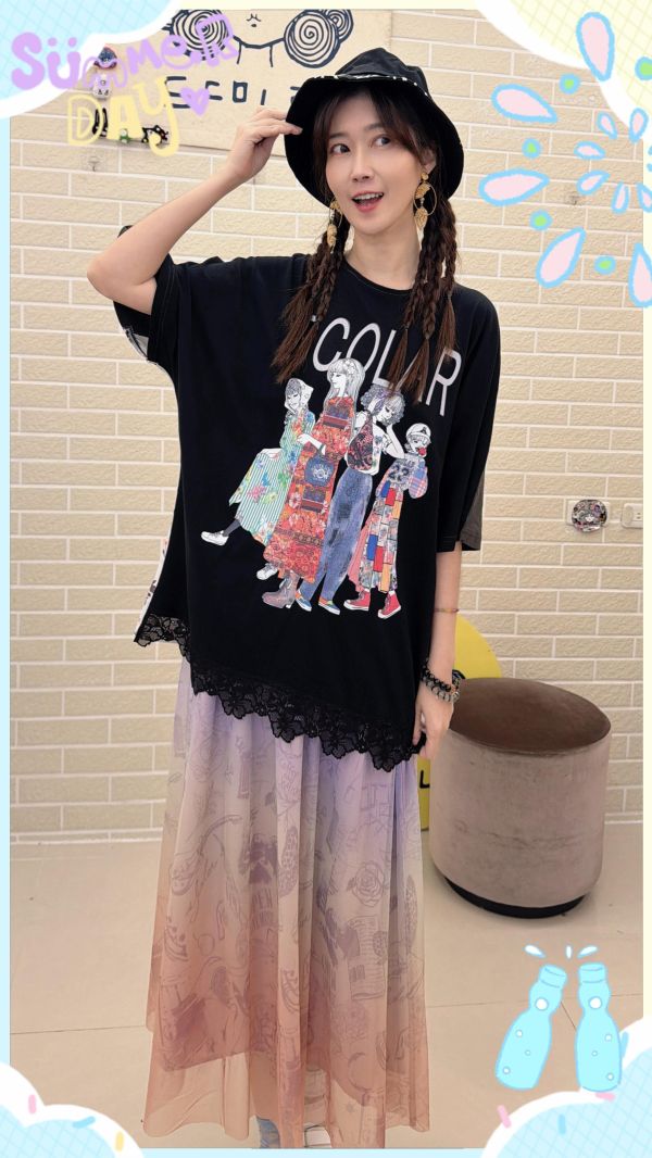 女孩們的時尚穿搭上衣 