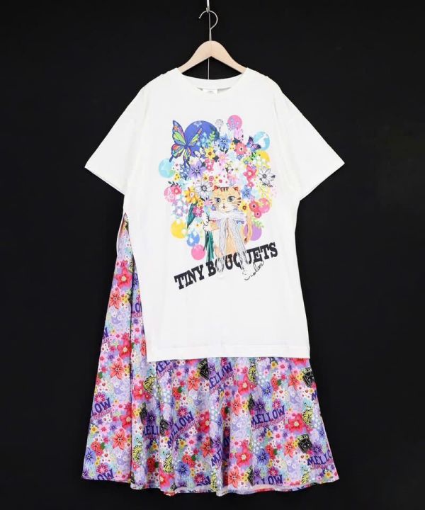 貓咪花束洋裝 