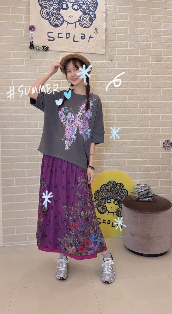 花卉雙面穿裙 