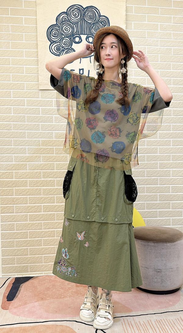 外雪紡上衣 