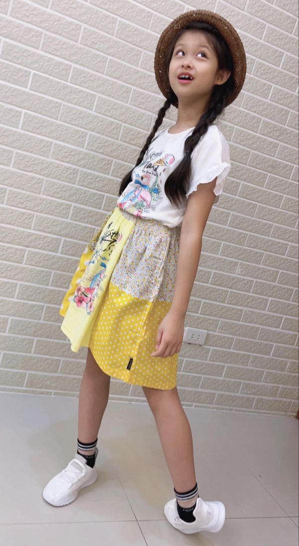 KIDs花園拼接裙 