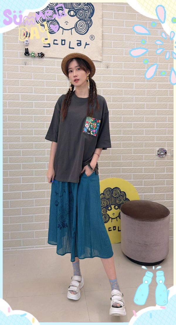 花朵蝴蝶背心洋 