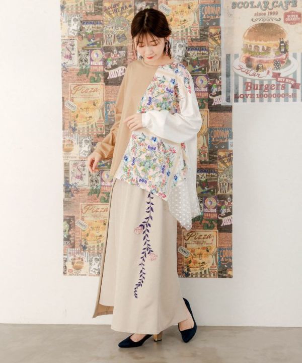 藤蔓花卉裙 