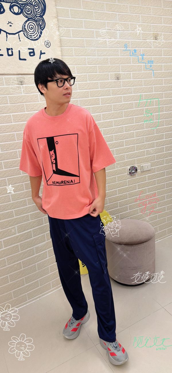 貓貓午夜訪客中長版上衣 