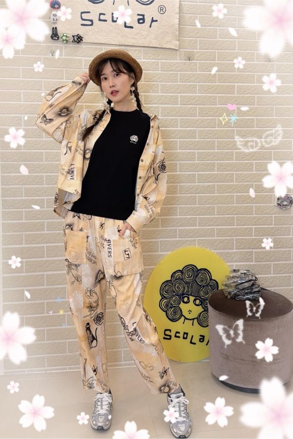 蕾絲印花襯衫 