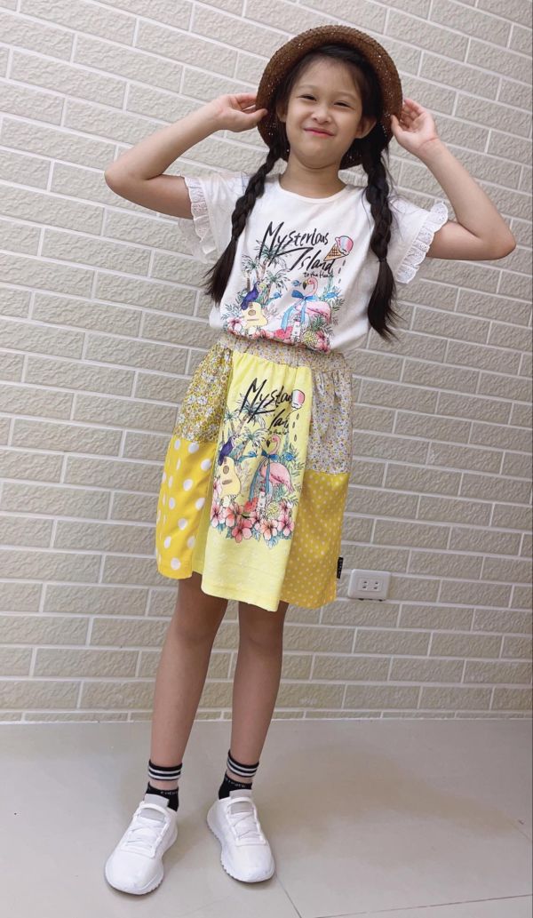 KIDs花園拼接裙 