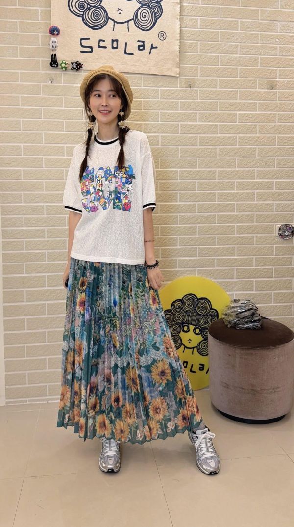 小雛菊太陽花網眼裙 