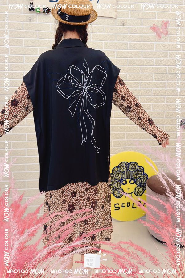 緞帶刺繡背心 