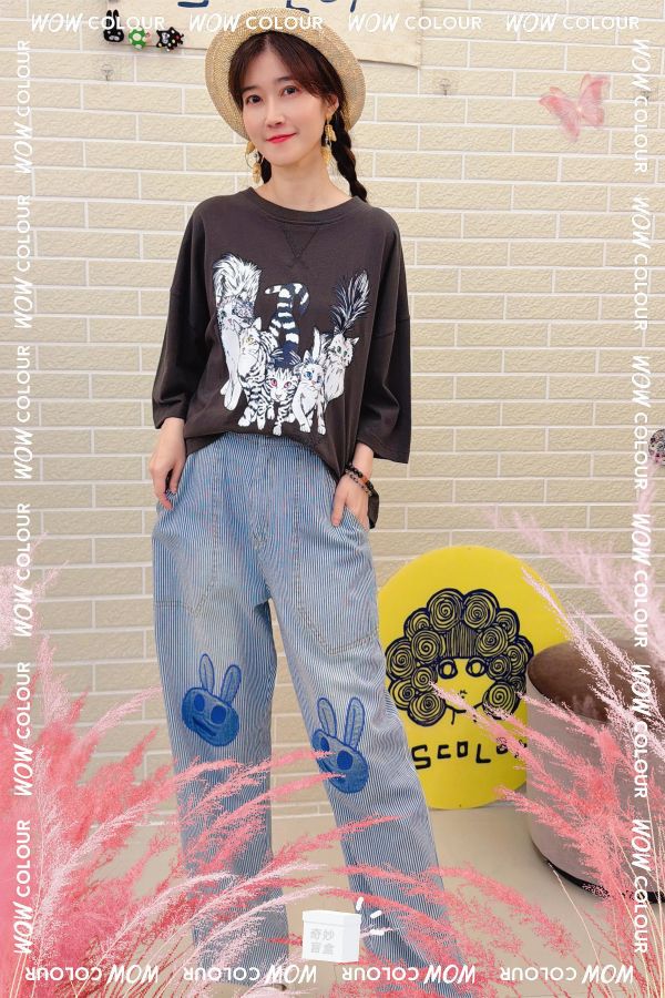 Parity兔兔丹寧褲 