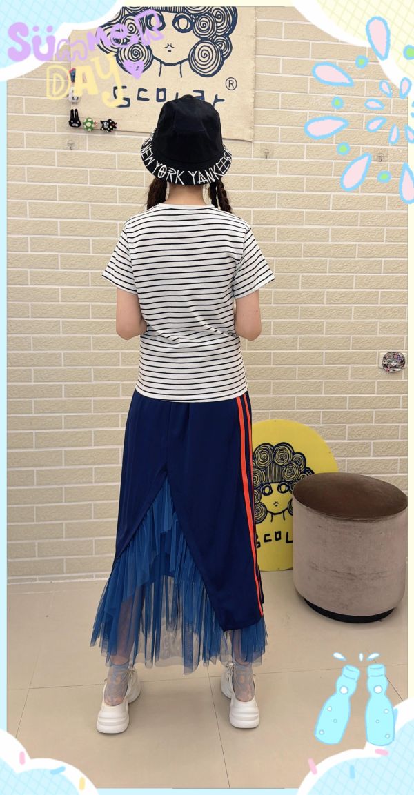 運動風拼紗 裙 