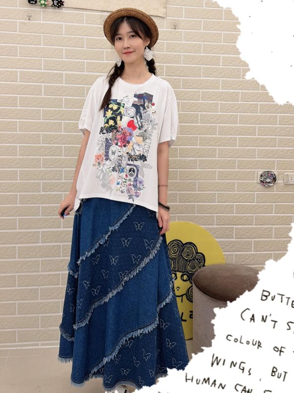 兔兔花卉上衣 