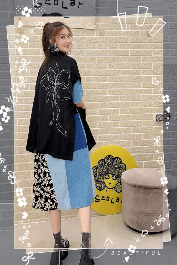 緞帶刺繡背心 