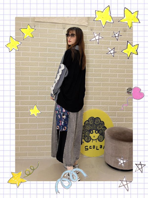 神美蕾絲燒花襯衫 