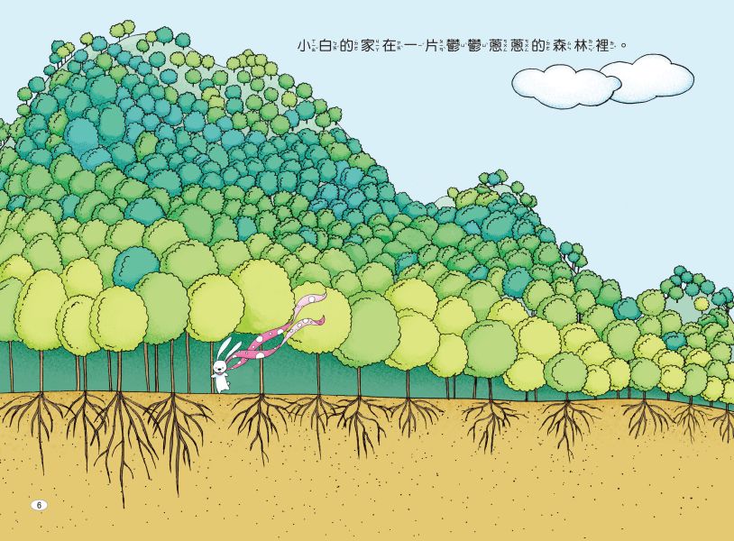 兔子小白益智遊戲繪本：小白和樹木 