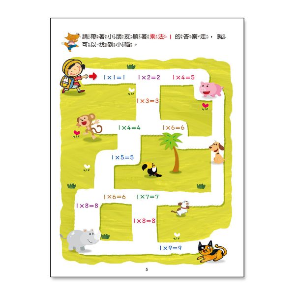 幼兒基礎學習：九九乘法算一算 
