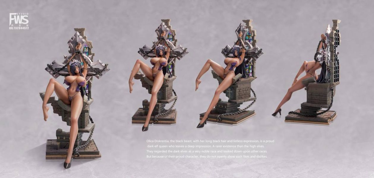 【預購】FWS 方文社 高傲的黑暗精靈女王 奧利卡·迪斯克倫蒂亞 黑獸 心蹤,shinzou,GK,雕像,公仔,玩具,模型,一番賞,GK模型,GK雕像
