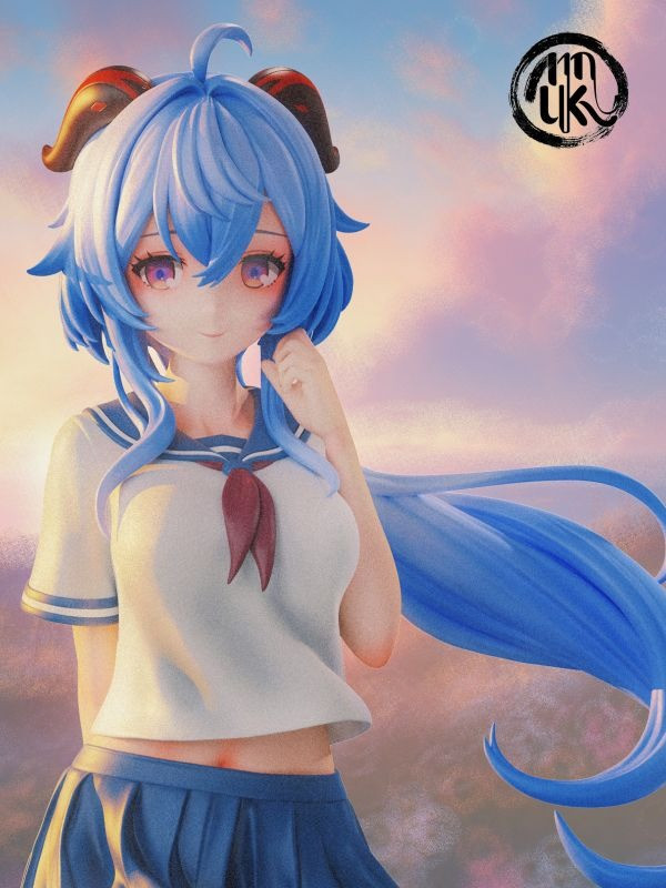 【預購】MoKu JK—表白甘雨 原神 心蹤,shinzou,GK,雕像,公仔,玩具,模型,一番賞,GK模型,GK雕像
